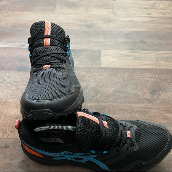 Size 13 -ASICS Gel-Sonoma (R) 6 Black/ Silver Aqua 1011B050 - Picture 2 of 14